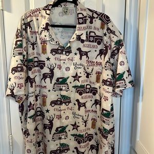 Texas A&M Christmas themed button down shirt 3xl